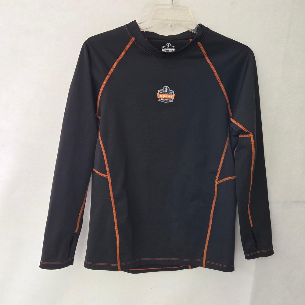 Ergodyne N-FERNO Work Gear Black Orange Long Sleeve Base Layer Shirt Men's Large